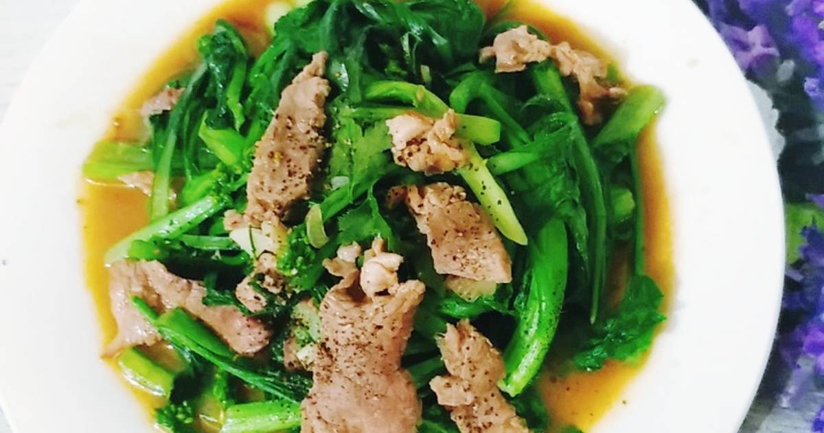 Bò xào rau cải